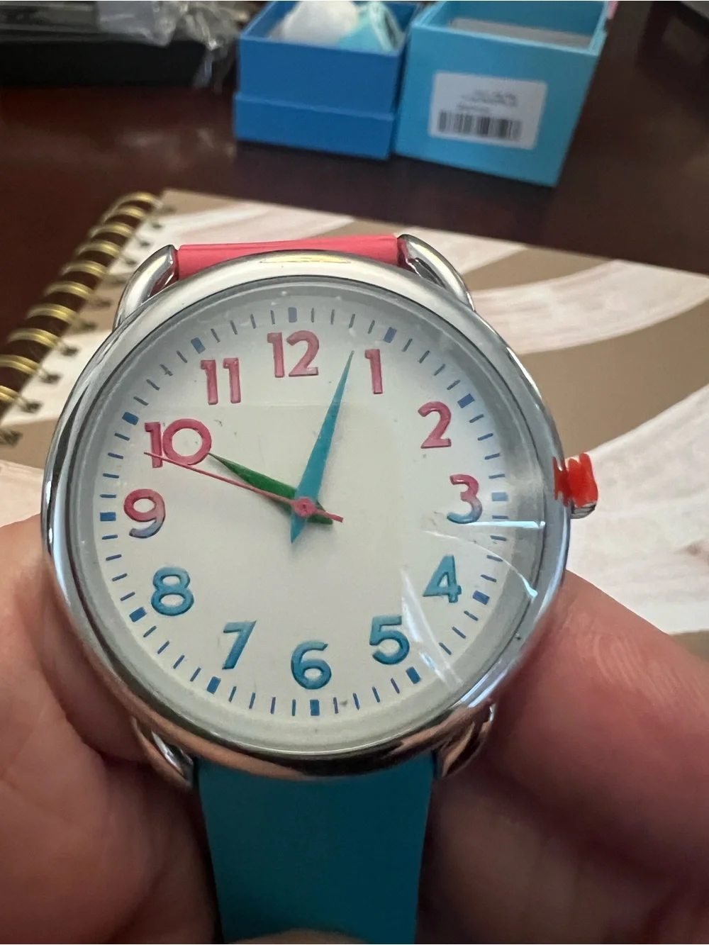 Junior Watch - Pink & Blue Strap